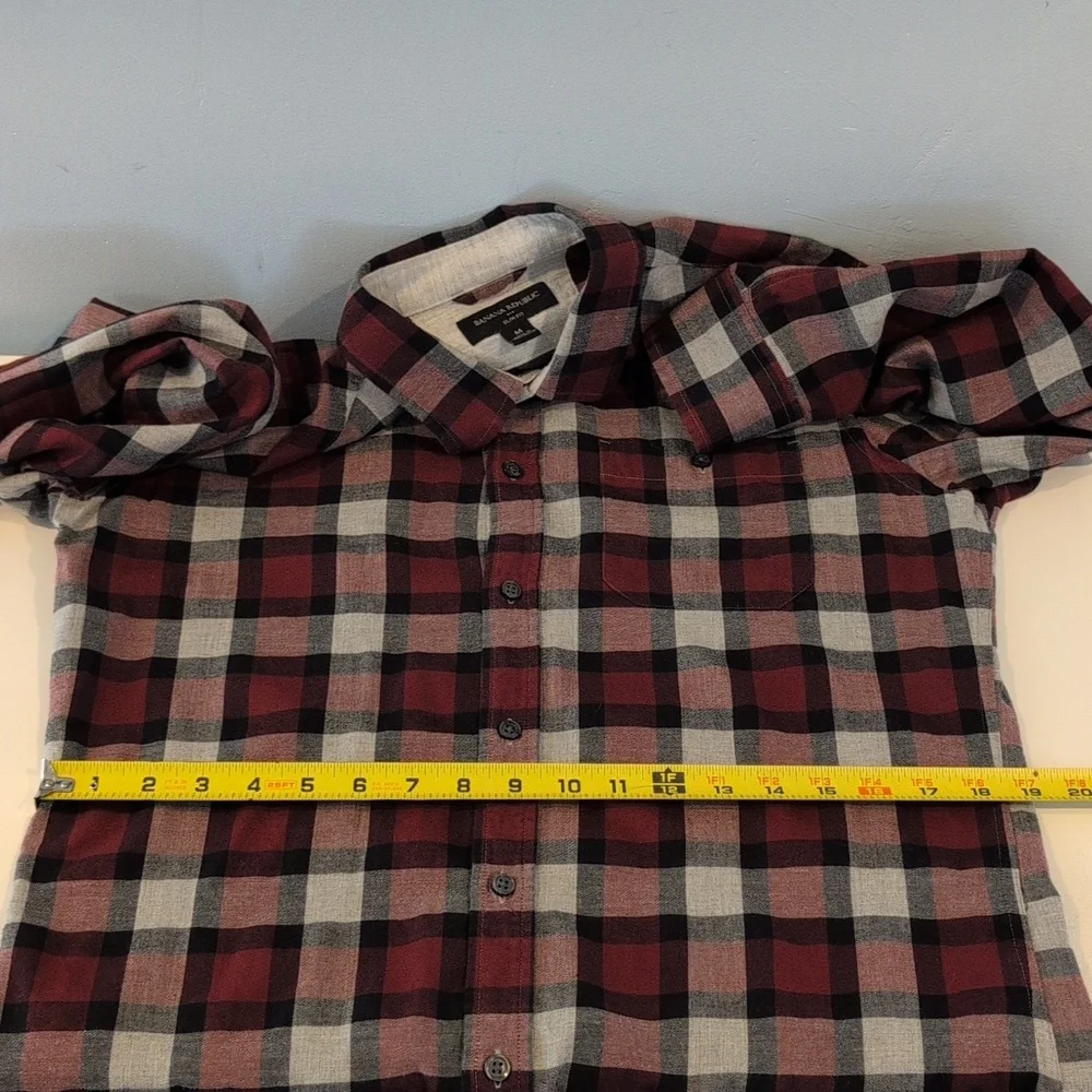 Banana Republic Men's M Slim Fit Plaid Button Down Shirt 100% Cotton